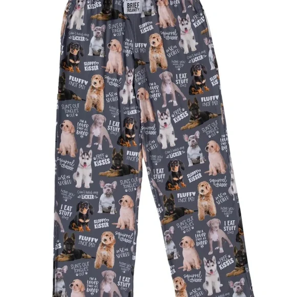 NWT 🆕 |•Brief Insanity•| Dog Pajama Pants - Medium - Picture 5 of 9